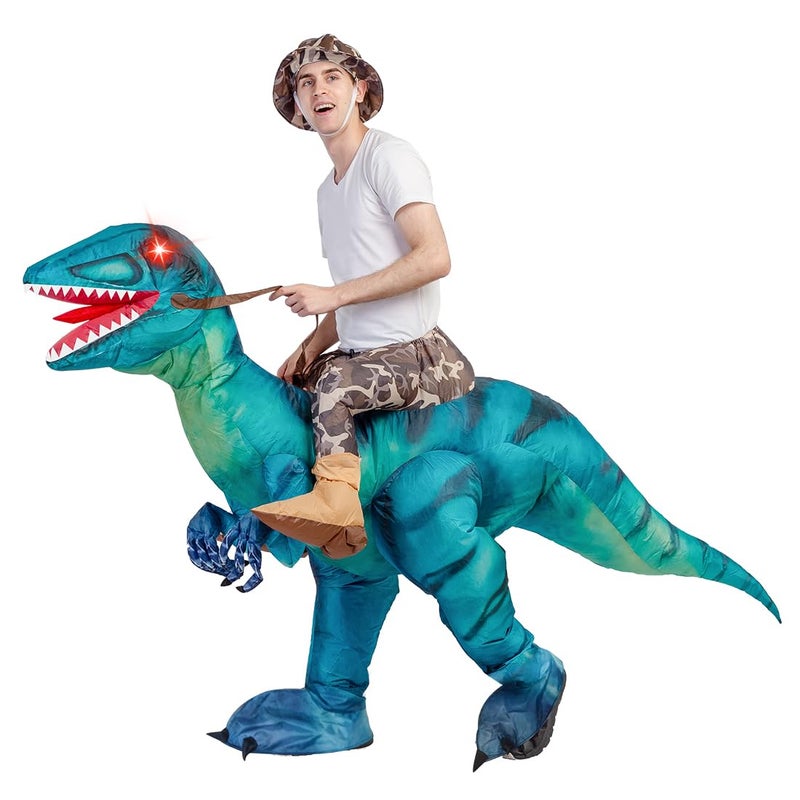 GOOSH Inflatable Dinosaur Costume for Adult Riding T Rex Funny Blow up Women Man Costume for Halloween Fancy Dress Party Cosplay - Image 1